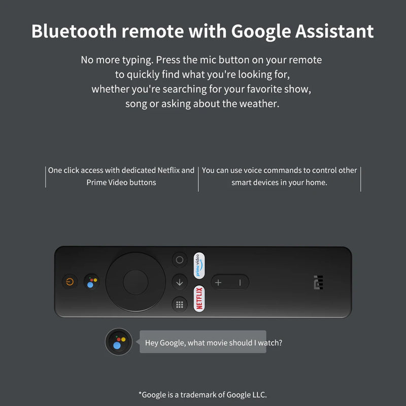 Xiaomi-Versão Global Mi TV Stick, Android TV 9.0, Quad-core, 1080P, Dolby DTS, Decodificação de Áudio HD, 1GB, 8GB, Assistente do Google, Netflix